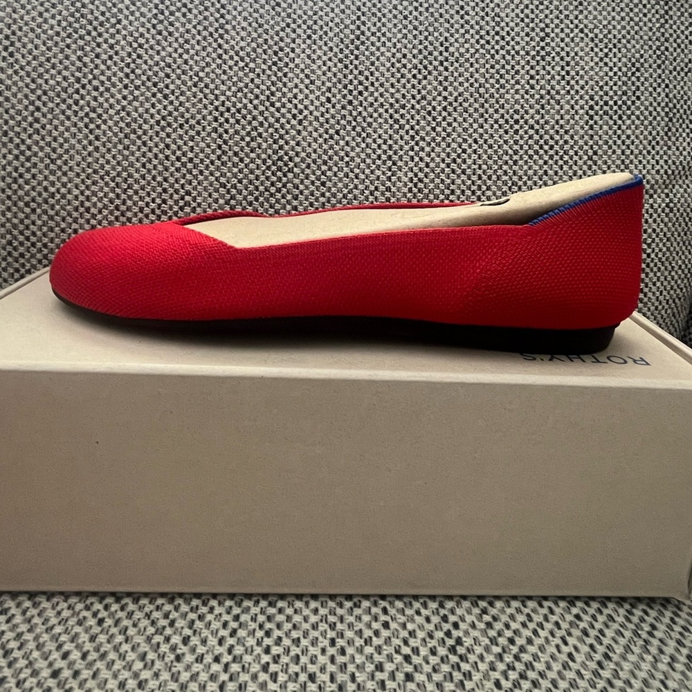 Rothy's The Flat Bright Red 8 - Picture 3 of 7